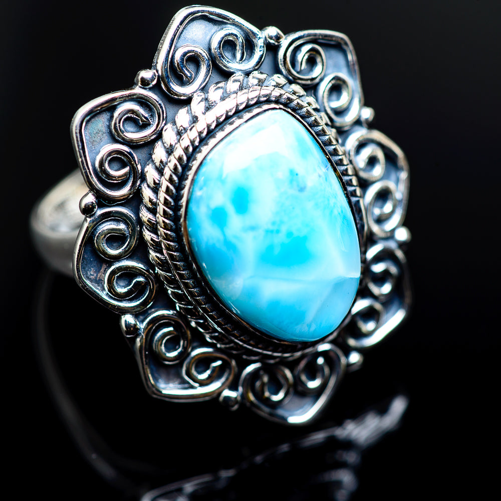 Larimar Rings handcrafted by Ana Silver Co - RING982967