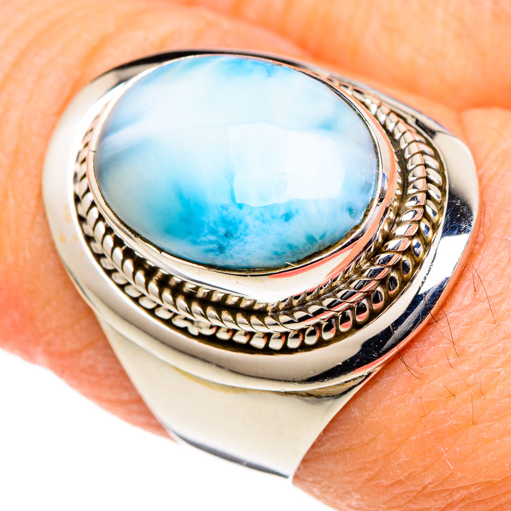 Larimar Rings handcrafted by Ana Silver Co - RING98299
