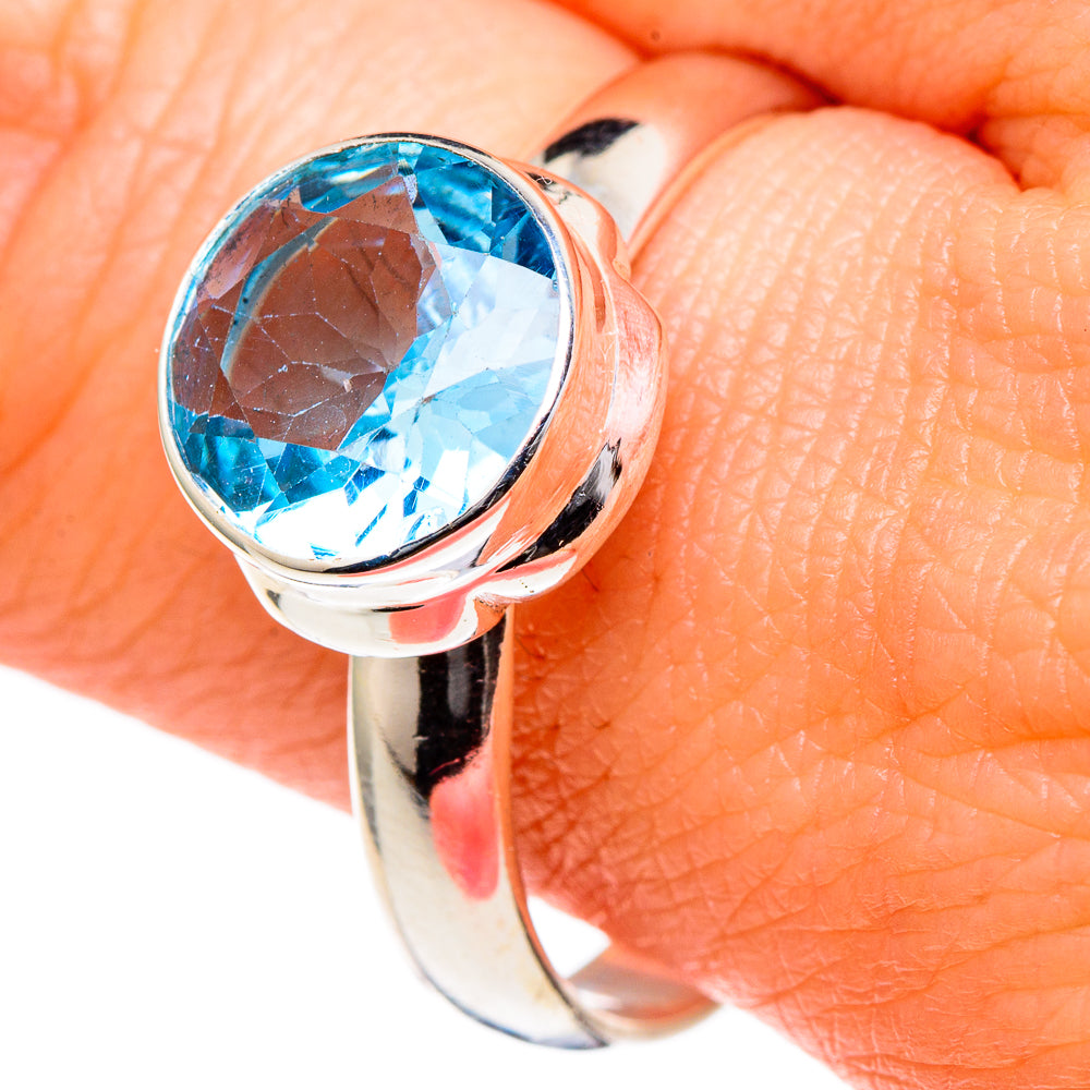 Blue Topaz Rings handcrafted by Ana Silver Co - RING98301