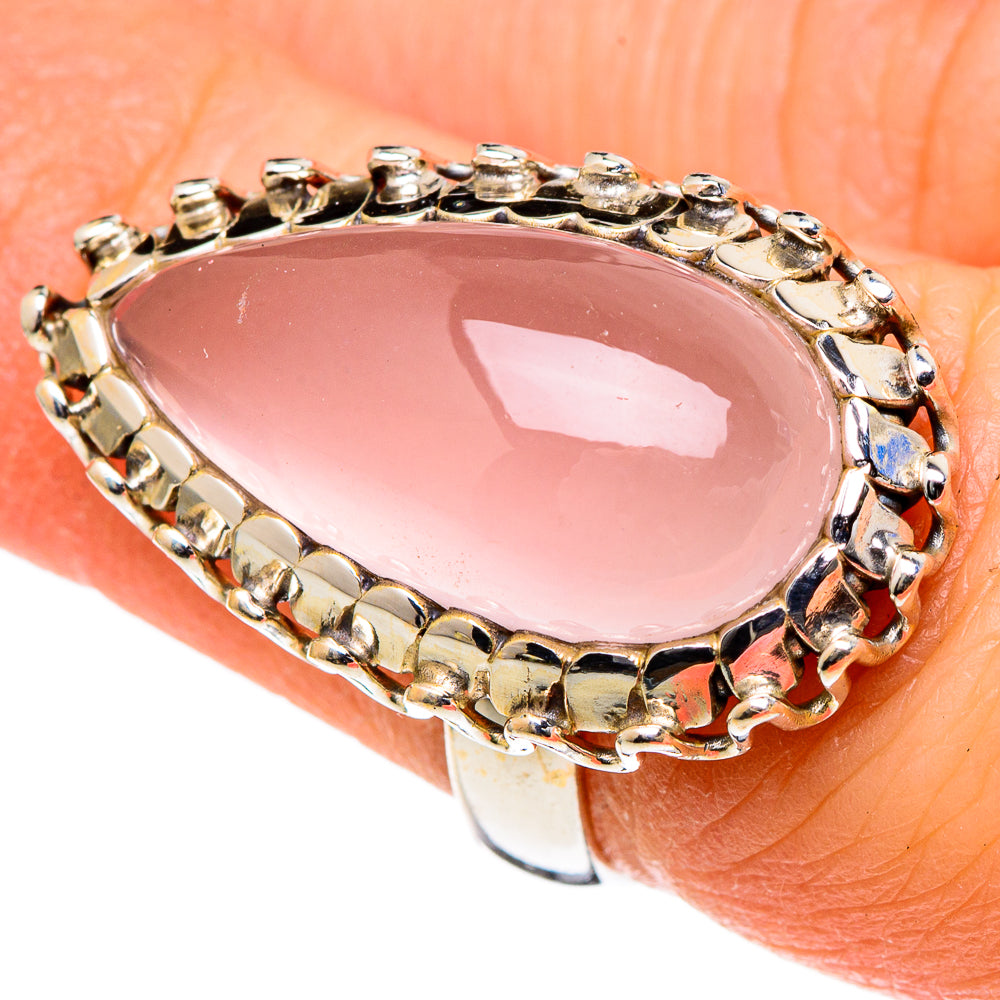 Rose Quartz Rings handcrafted by Ana Silver Co - RING98313
