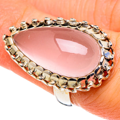 Rose Quartz Rings handcrafted by Ana Silver Co - RING98313