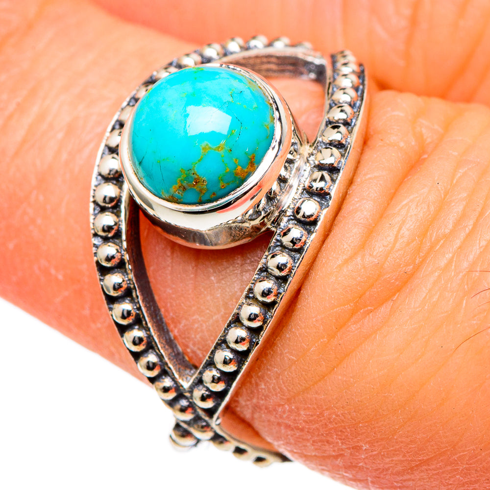 Tibetan Turquoise Rings handcrafted by Ana Silver Co - RING98343