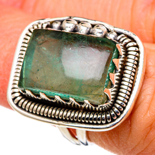 Green Fluorite Rings handcrafted by Ana Silver Co - RING98344
