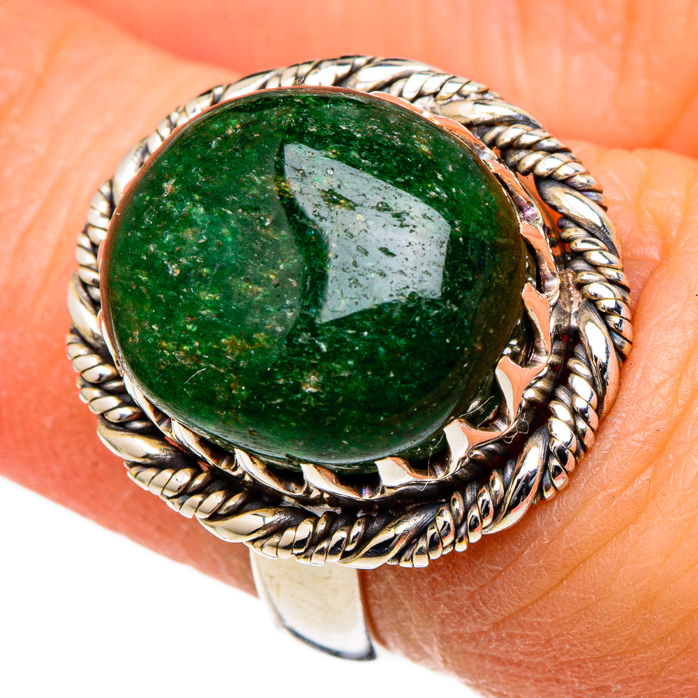 Green Aventurine Rings handcrafted by Ana Silver Co - RING98345