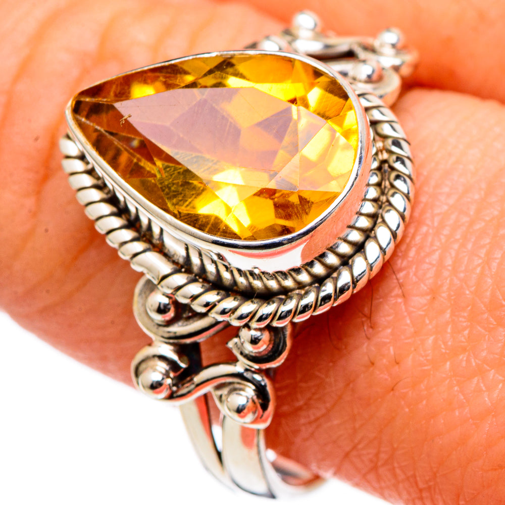 Mandarin Citrine Rings handcrafted by Ana Silver Co - RING98350