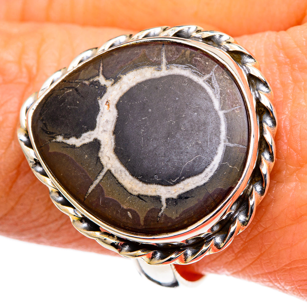 Septarian Geode Rings handcrafted by Ana Silver Co - RING98368