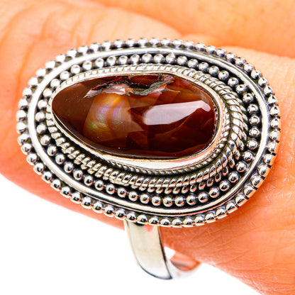 Mexican Fire Agate Rings handcrafted by Ana Silver Co - RING98388