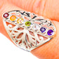 Multi-stone Rainbow Chakra Rings handcrafted by Ana Silver Co - RING98411