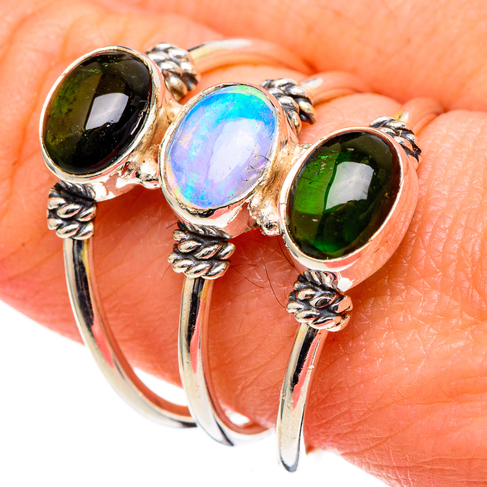Ethiopian Opal Rings handcrafted by Ana Silver Co - RING98412