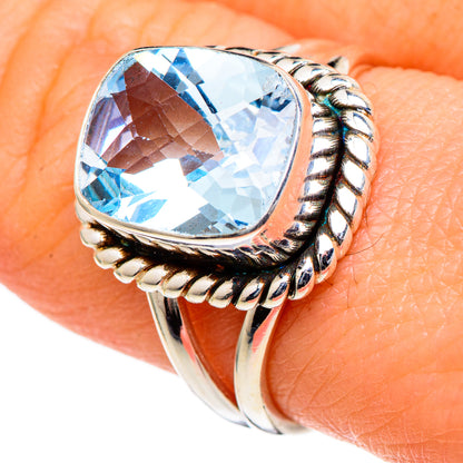 Blue Topaz Rings handcrafted by Ana Silver Co - RING98418