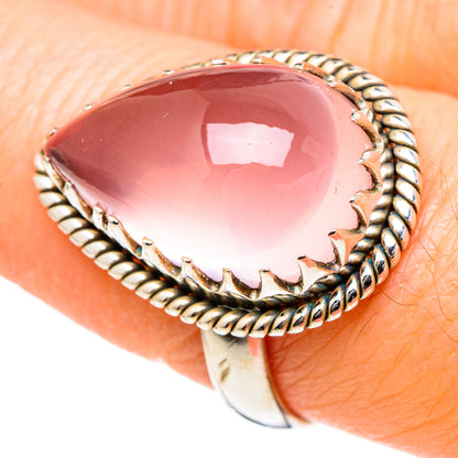 Rose Quartz Rings handcrafted by Ana Silver Co - RING98430