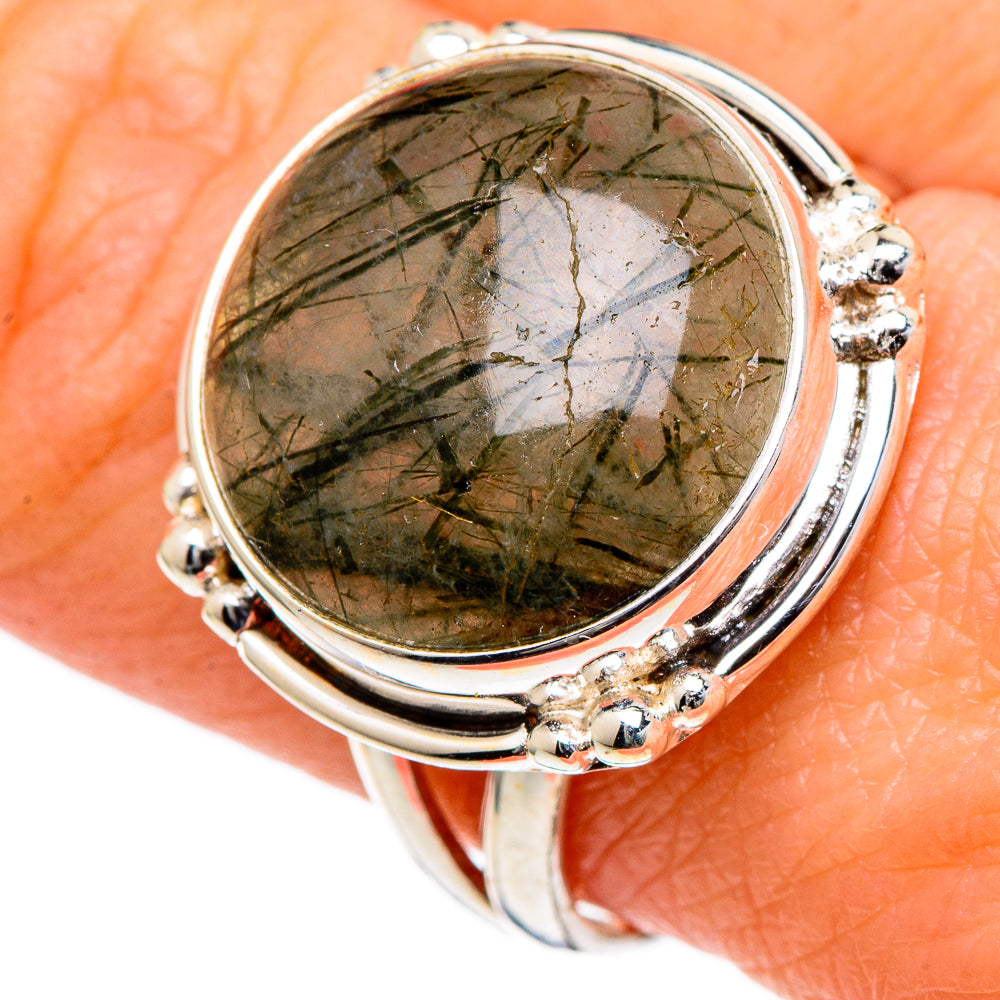 Tourmalinated Quartz Rings handcrafted by Ana Silver Co - RING98444