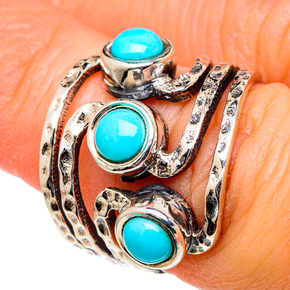 Sleeping Beauty Turquoise Rings handcrafted by Ana Silver Co - RING98452