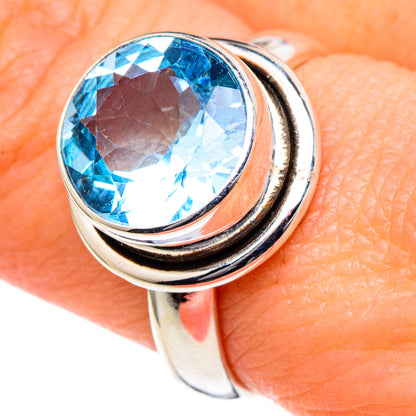 Blue Topaz Rings handcrafted by Ana Silver Co - RING98454
