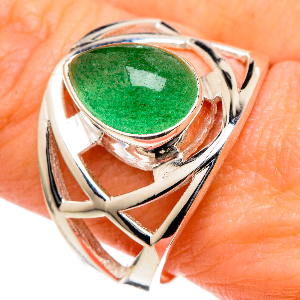 Green Aventurine Rings handcrafted by Ana Silver Co - RING98457