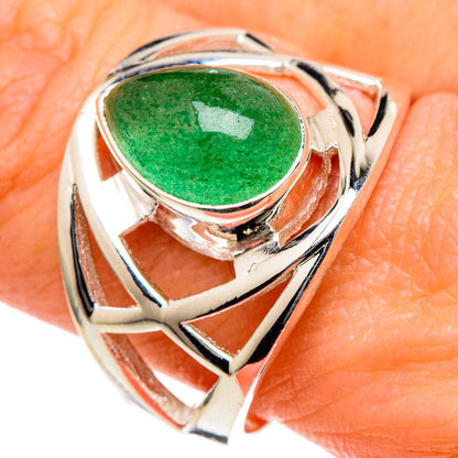 Green Aventurine Rings handcrafted by Ana Silver Co - RING98457