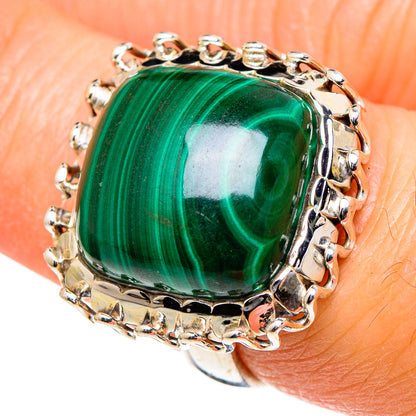 Malachite Rings handcrafted by Ana Silver Co - RING98458
