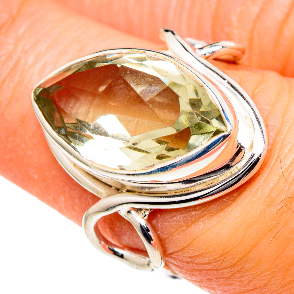 Green Amethyst Rings handcrafted by Ana Silver Co - RING98459