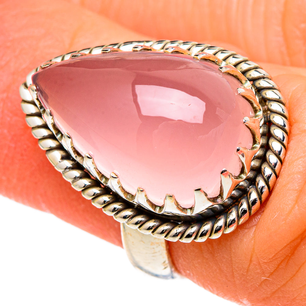 Rose Quartz Rings handcrafted by Ana Silver Co - RING98462