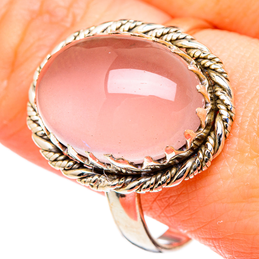 Rose Quartz Rings handcrafted by Ana Silver Co - RING98463