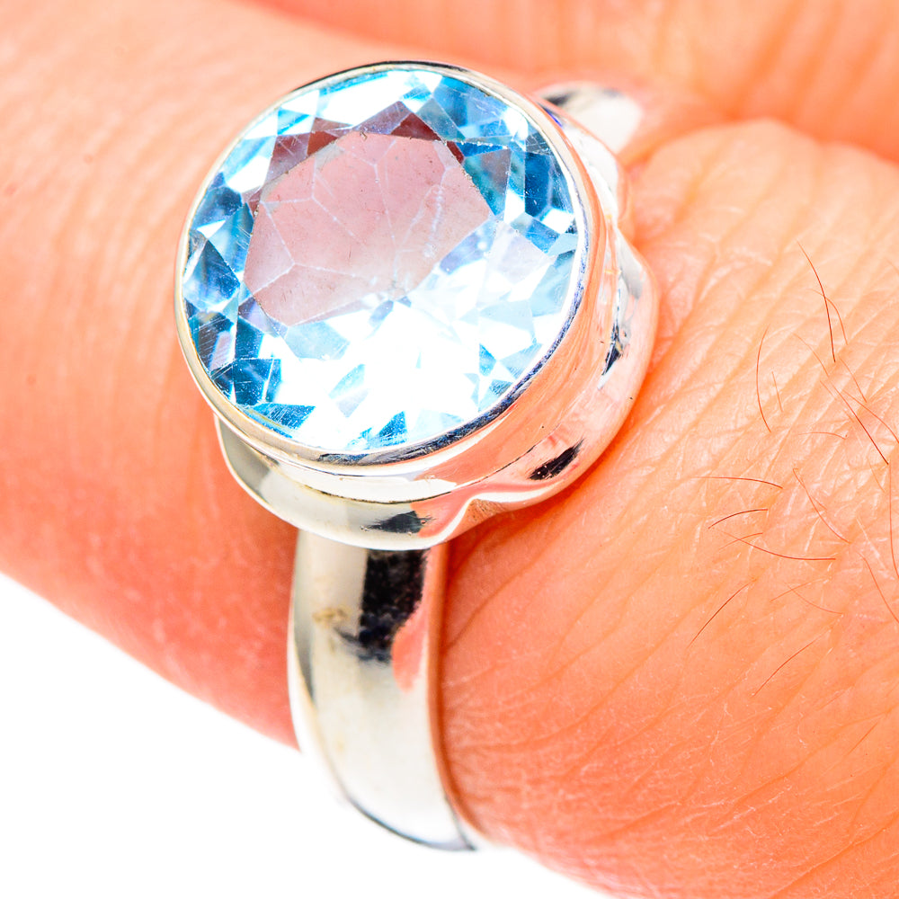 Blue Topaz Rings handcrafted by Ana Silver Co - RING98486
