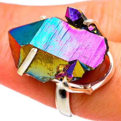 Titanium Sunshine Druzy Rings handcrafted by Ana Silver Co - RING98514