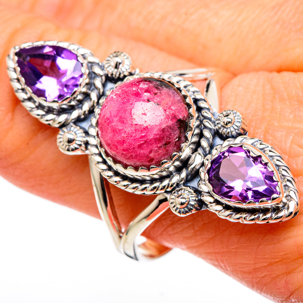 Rhodonite Rings handcrafted by Ana Silver Co - RING98519