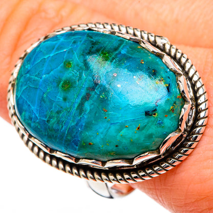 Chrysocolla Rings handcrafted by Ana Silver Co - RING98526