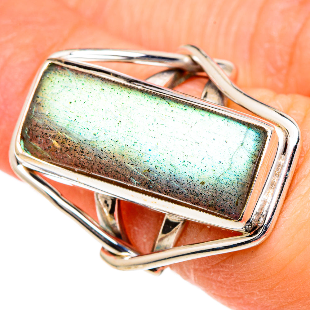 Labradorite Rings handcrafted by Ana Silver Co - RING98529