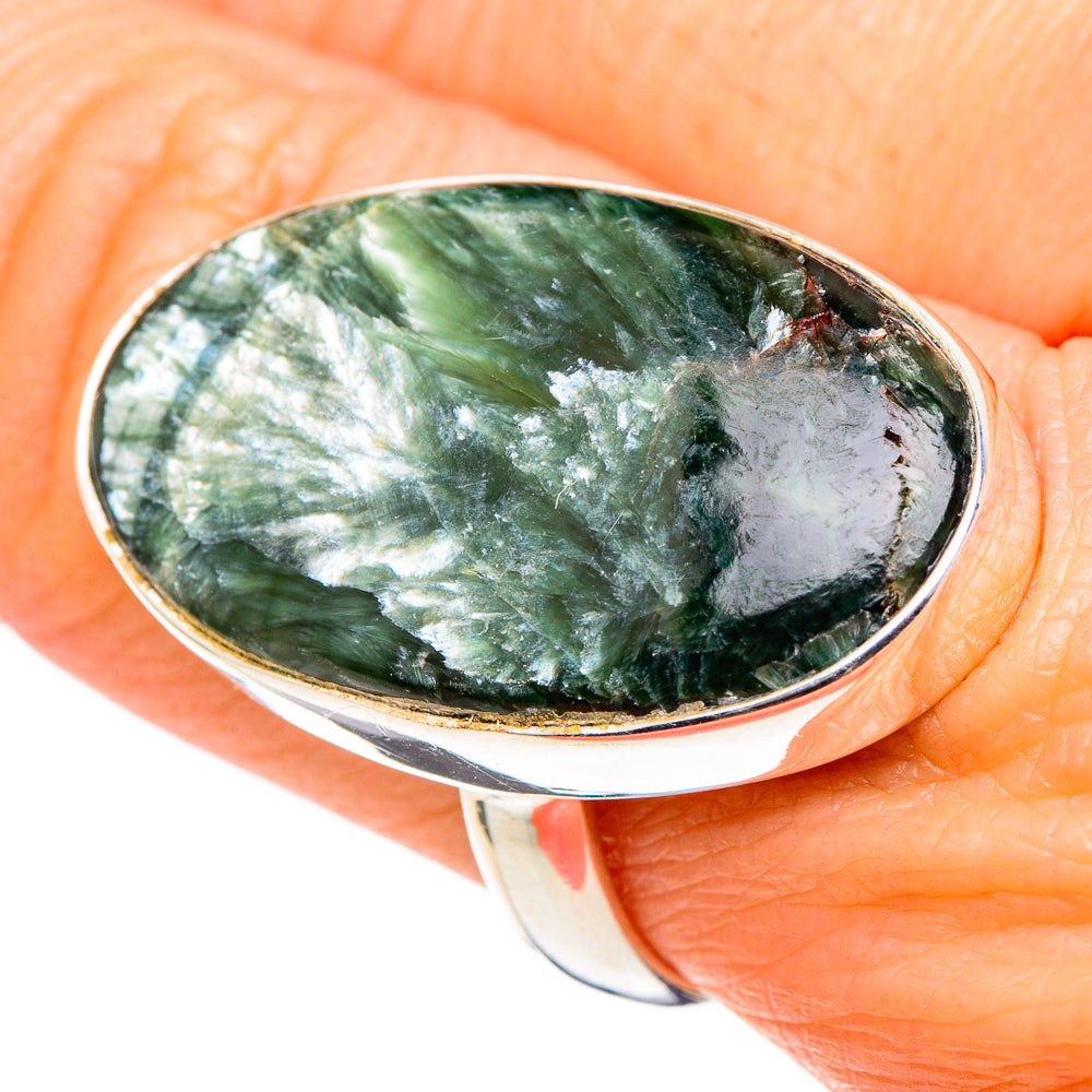 Seraphinite Rings handcrafted by Ana Silver Co - RING98532