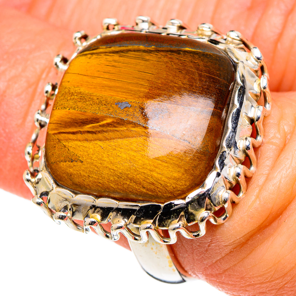 Tiger Eye Rings handcrafted by Ana Silver Co - RING98537