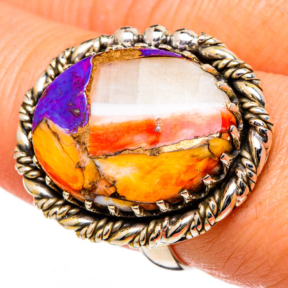Spiny Oyster Turquoise Rings handcrafted by Ana Silver Co - RING98557