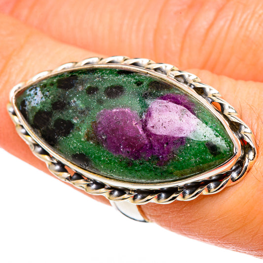 Ruby Zoisite Rings handcrafted by Ana Silver Co - RING98570