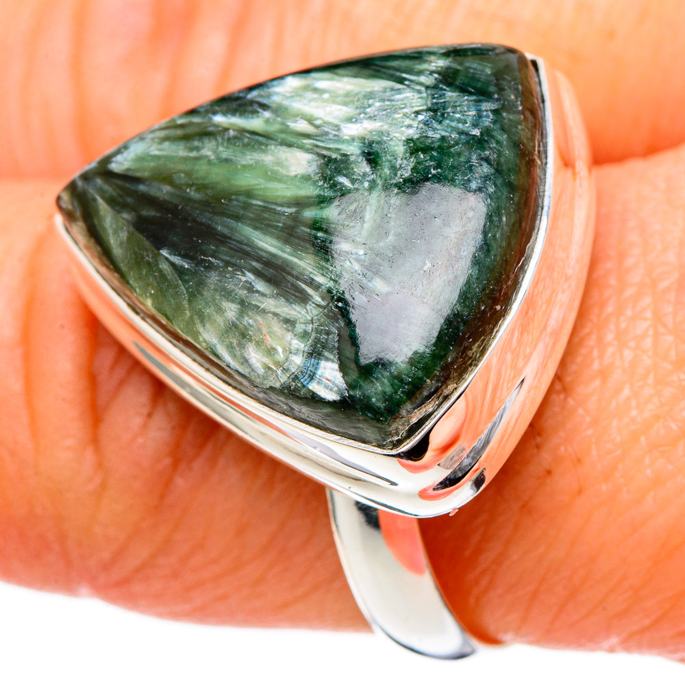 Seraphinite Rings handcrafted by Ana Silver Co - RING98575