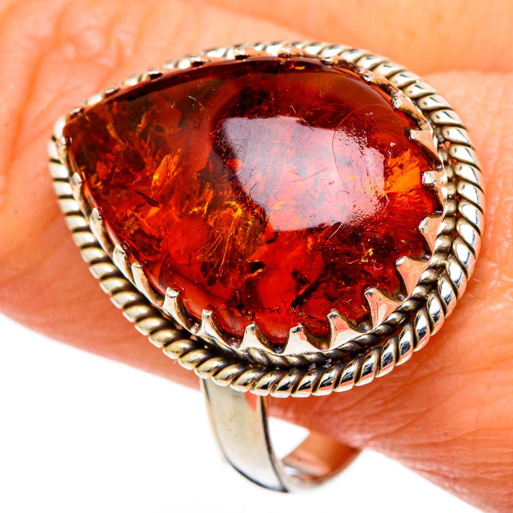 Baltic Amber Rings handcrafted by Ana Silver Co - RING98586