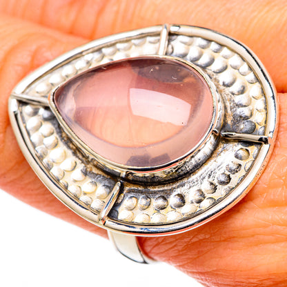 Rose Quartz Rings handcrafted by Ana Silver Co - RING98590
