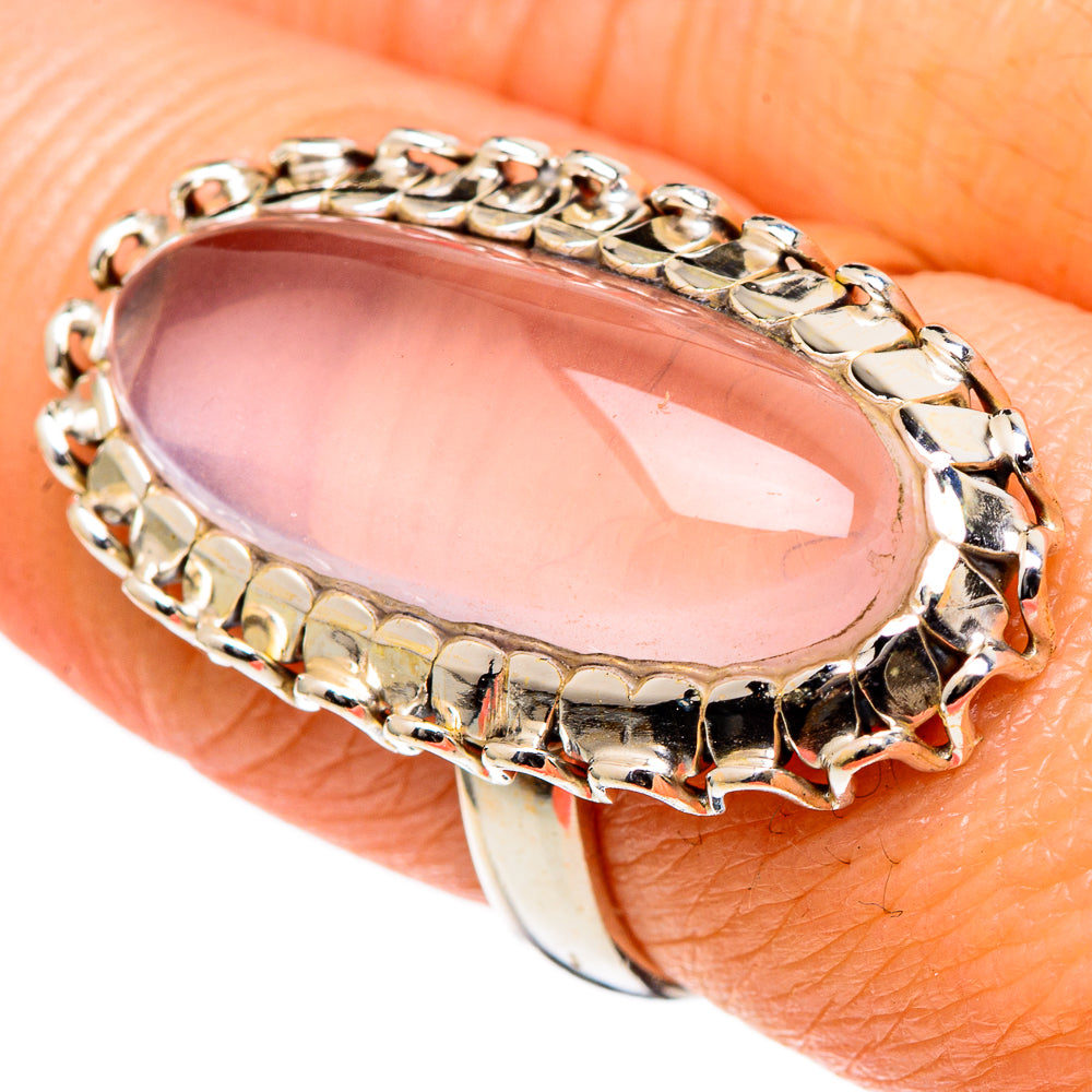 Rose Quartz Rings handcrafted by Ana Silver Co - RING98591