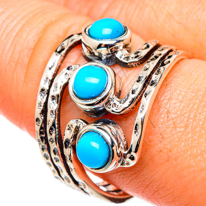 Sleeping Beauty Turquoise Rings handcrafted by Ana Silver Co - RING98608