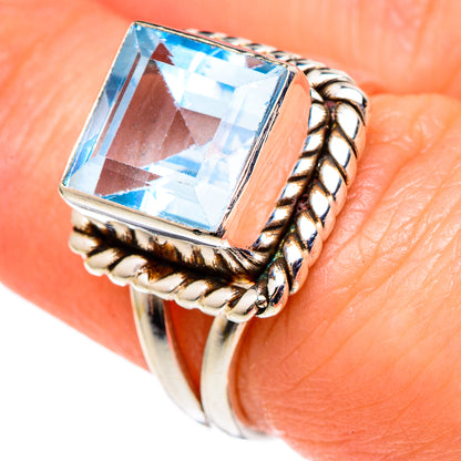 Blue Topaz Rings handcrafted by Ana Silver Co - RING98609