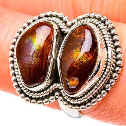 Mexican Fire Agate Rings handcrafted by Ana Silver Co - RING98614