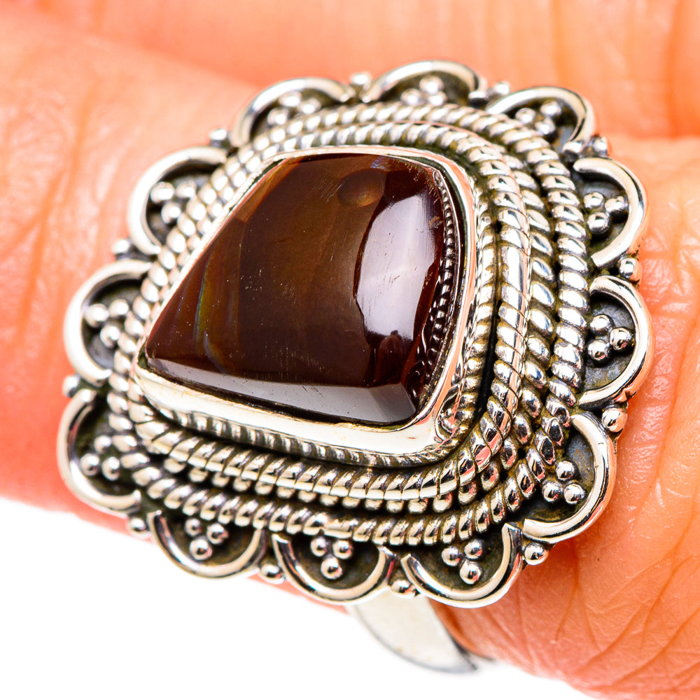 Mexican Fire Agate Rings handcrafted by Ana Silver Co - RING98615