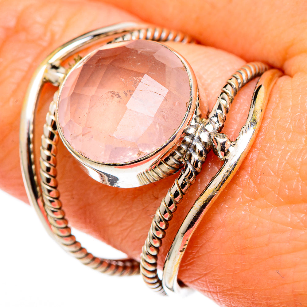 Rose Quartz Rings handcrafted by Ana Silver Co - RING98619