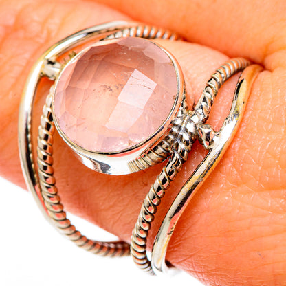 Rose Quartz Rings handcrafted by Ana Silver Co - RING98619