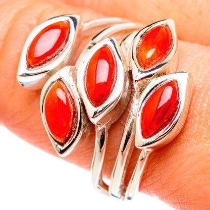 Mediterranean Red Coral Rings handcrafted by Ana Silver Co - RING98620