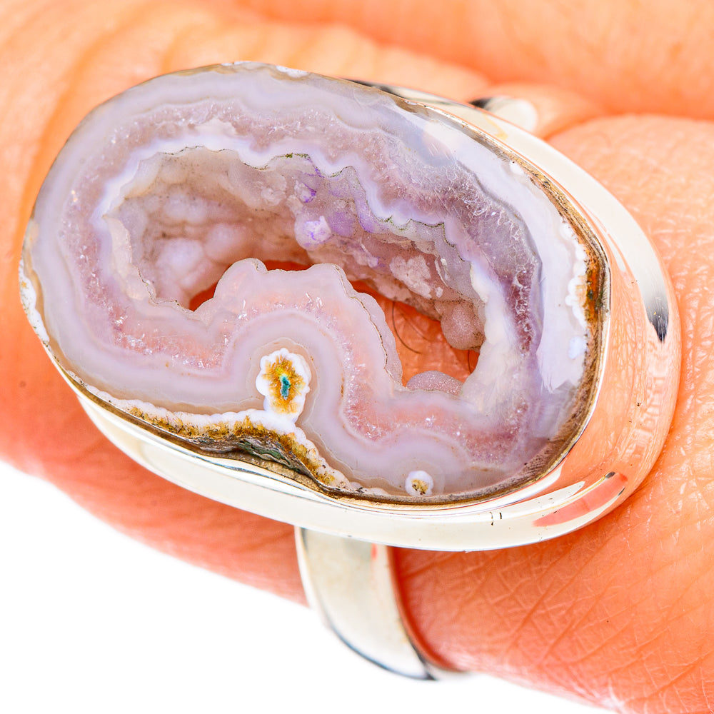 White Geode Slice Rings handcrafted by Ana Silver Co - RING98635