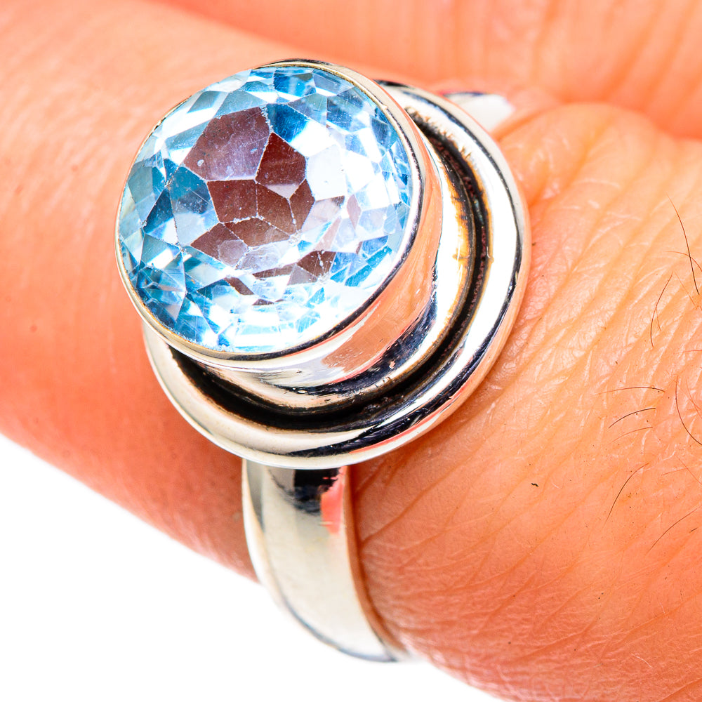 Blue Topaz Rings handcrafted by Ana Silver Co - RING98683