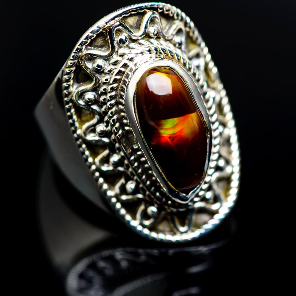 Mexican Fire Agate Rings handcrafted by Ana Silver Co - RING986876
