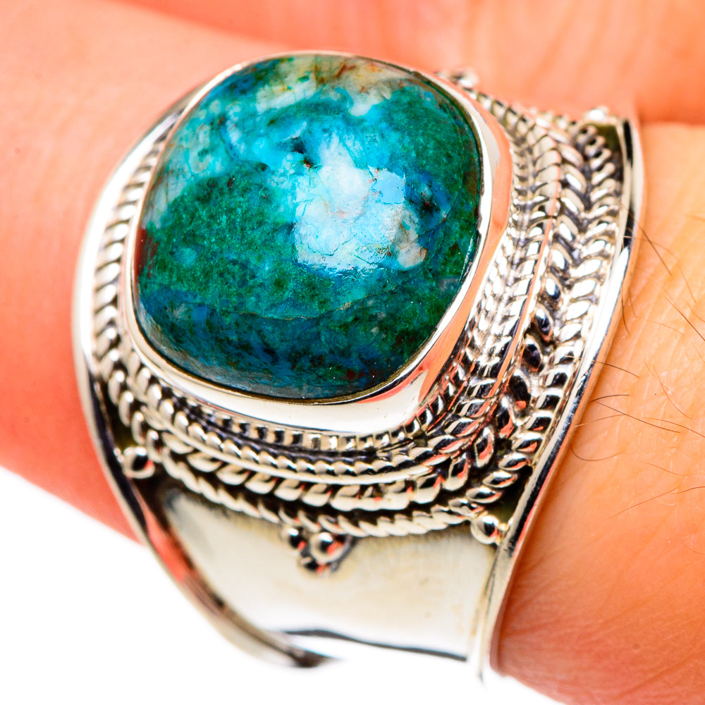 Chrysocolla Rings handcrafted by Ana Silver Co - RING98718