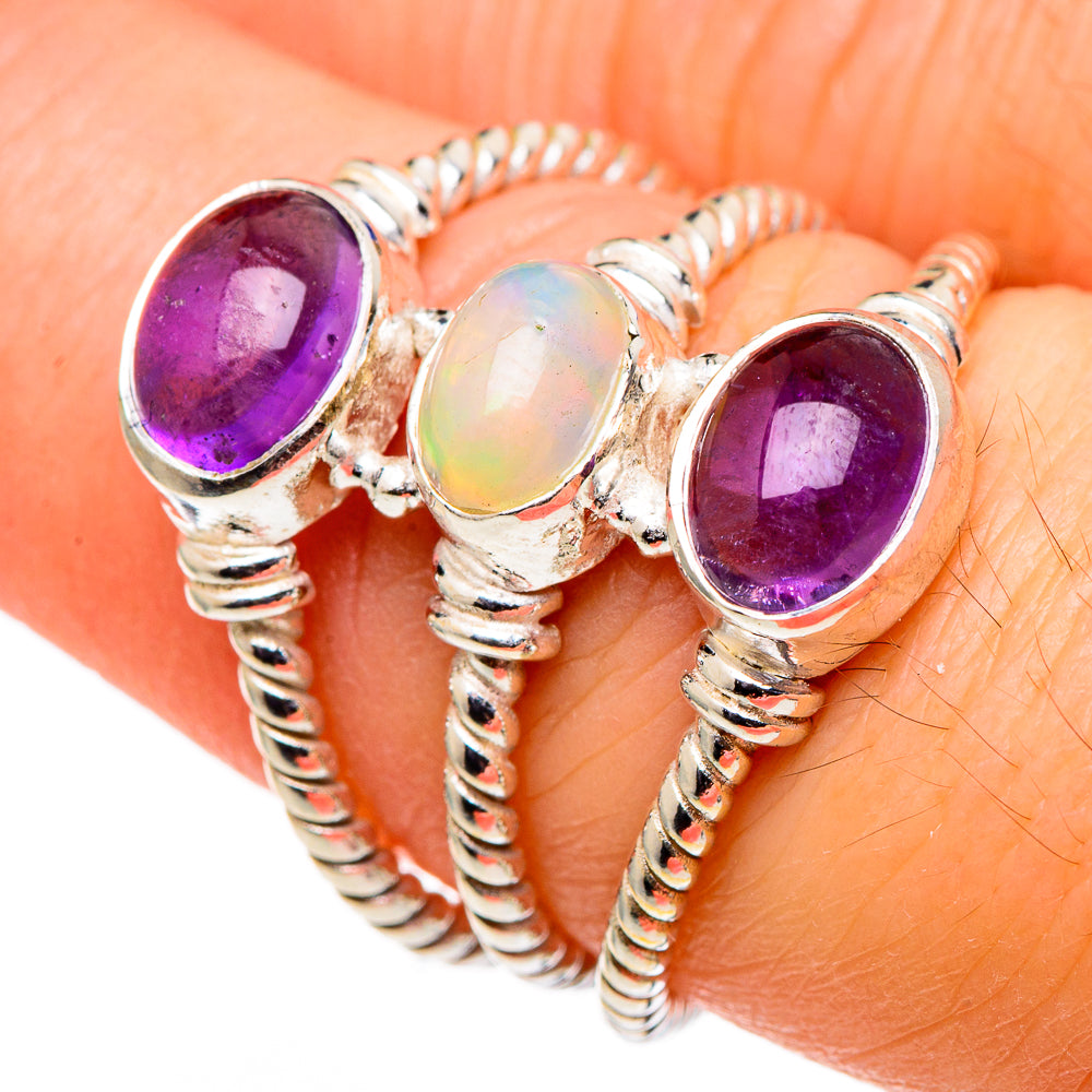 Ethiopian Opal Rings handcrafted by Ana Silver Co - RING98721