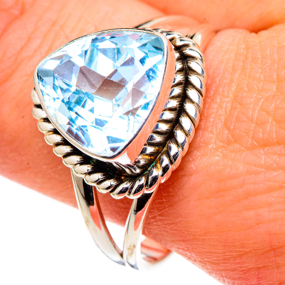 Blue Topaz Rings handcrafted by Ana Silver Co - RING98724